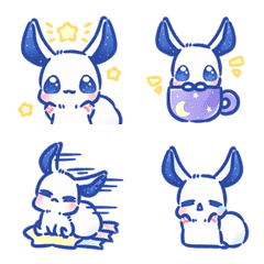 [LINE絵文字] star bunny:dynamic emojiの画像