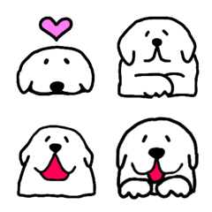 [LINE絵文字] white big dog like great pyreneesの画像