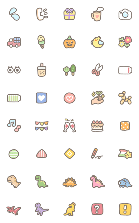 [LINE絵文字]Editor's emoji-Cute Label05の画像一覧