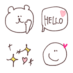 [LINE絵文字] 【シンプル〜おしゃれくまさん】の画像
