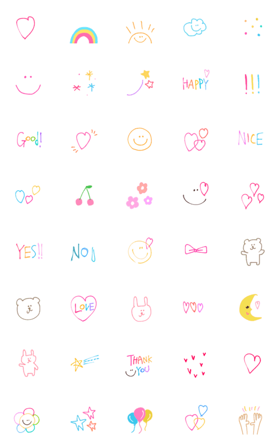 [LINE絵文字]✳︎happy art emoji✳︎の画像一覧