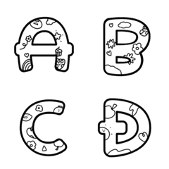 [LINE絵文字] english alphabet a abcの画像
