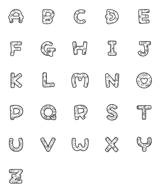 [LINE絵文字]english alphabet a abcの画像一覧