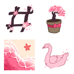 [LINE絵文字] sweet spring emoji themeの画像