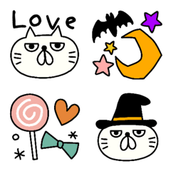 ふてぶてネコの秋絵文字の絵文字メイン画像