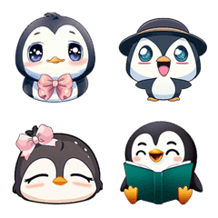 [LINE絵文字] 可愛いペンギン、絵文字コレクション。の画像