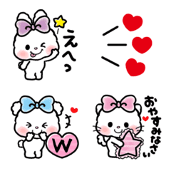 [LINE絵文字] リボンギャルズ♡絵文字 2の画像
