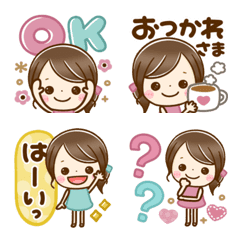 [LINE絵文字] 動く♡大人可愛い♪女の子の画像