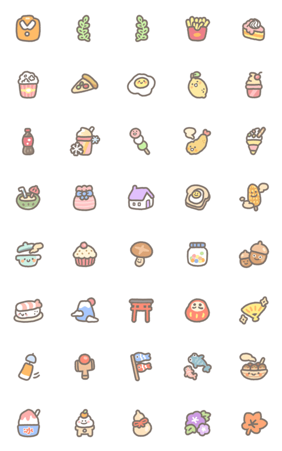 [LINE絵文字]Editor's emoji-Cute Label06の画像一覧