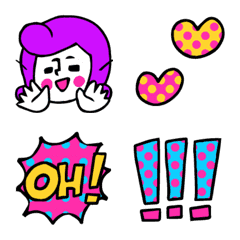 [LINE絵文字] 動く★ザ・カラフルPOP絵文字集の画像