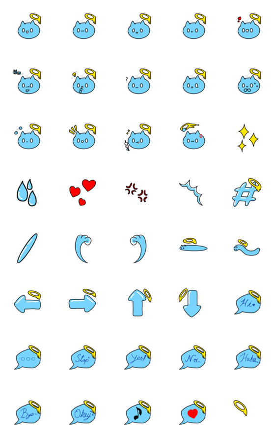 [LINE絵文字]Blue slime Emojiの画像一覧