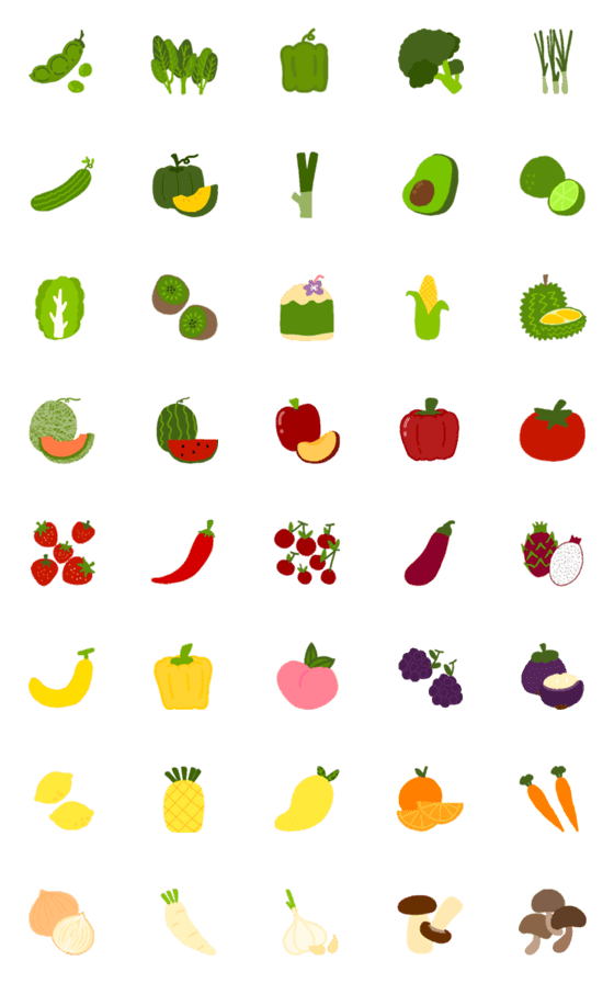 [LINE絵文字]Supermarket - Fresh produceの画像一覧