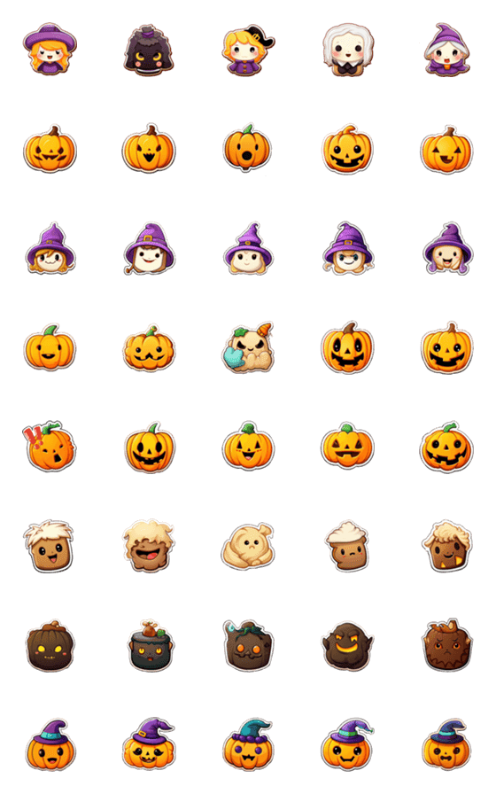 [LINE絵文字]Halloween pumpkin feels emojiの画像一覧