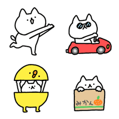 [LINE絵文字] 動くしょぼいねこ（文字なし）の画像