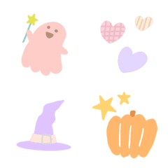 [LINE絵文字] ニュアンスカラー♥秋・ハロウィンの絵文字の画像