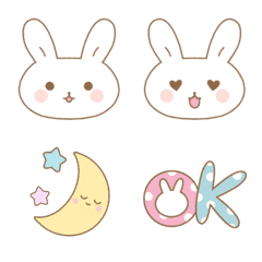 [LINE絵文字] Maki The Tiny Rabbit Emojiの画像