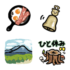 [LINE絵文字] 今日も登山 絵文字(男女兼用)の画像