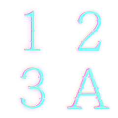 [LINE絵文字] cyberpunk alphanumeric stickersの画像