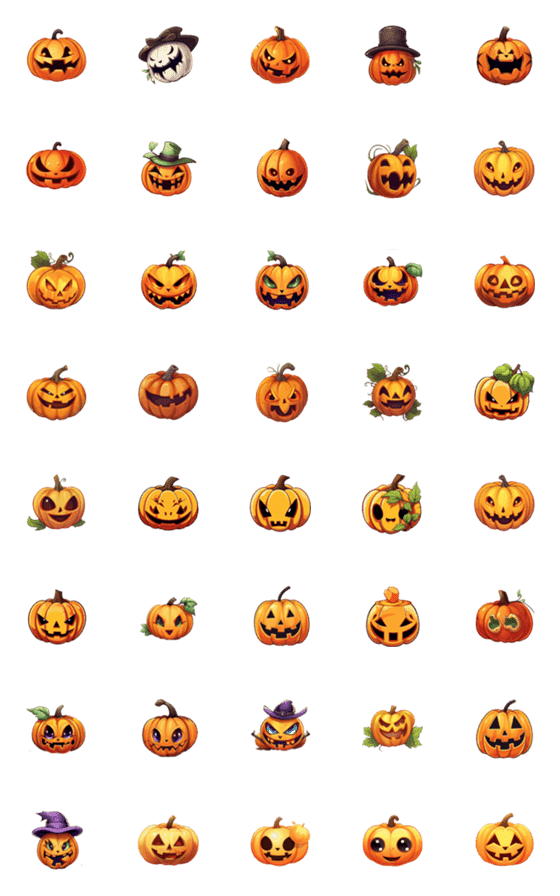 [LINE絵文字]Halloween pumpkin feels emoji 3の画像一覧