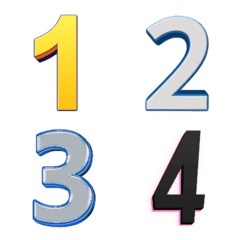 [LINE絵文字] Number classic luxury emoji 3の画像