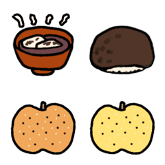 [LINE絵文字] Japanese sweets and Japanese pearsの画像