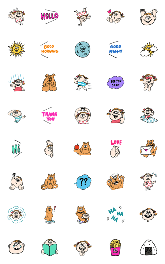 [LINE絵文字]Hi ！ Roco Emoji 2の画像一覧