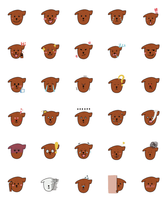 [LINE絵文字](New！！) Ola is a happy dog.の画像一覧