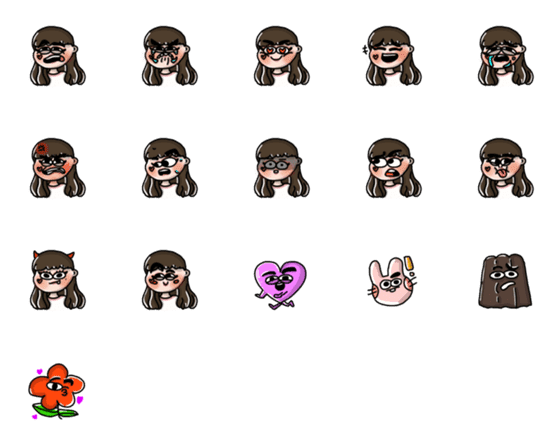 [LINE絵文字]Bubble exclusive emoticon stickersの画像一覧