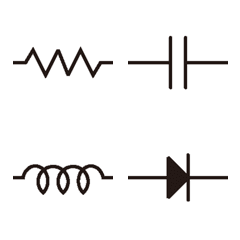 [LINE絵文字] Electric Circuit Diagram with Borderの画像