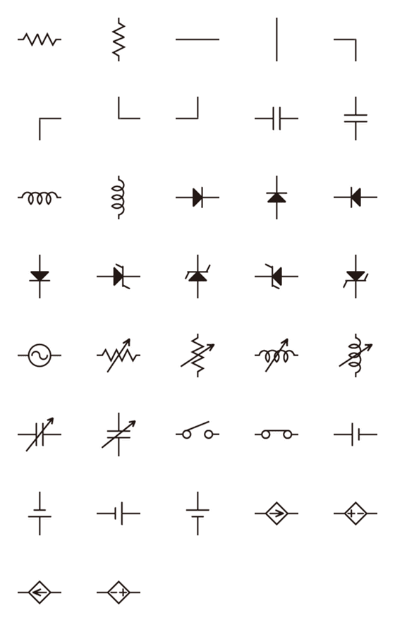 [LINE絵文字]Electric Circuit Diagram with Borderの画像一覧