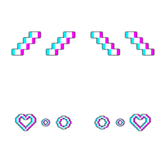 [LINE絵文字] Glitch Emoji - Pixel art Ver.4の画像