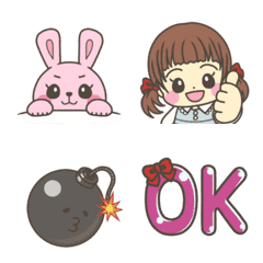 [LINE絵文字] 動く☆うさおさん＆かわいいちゃんの画像