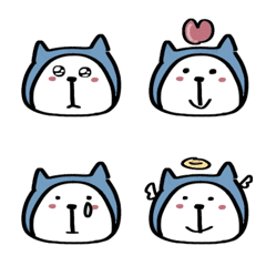 青いねこさんの絵文字の絵文字メイン画像