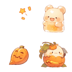 [LINE絵文字] Ai Somethings cute with pumpkins 0w0の画像