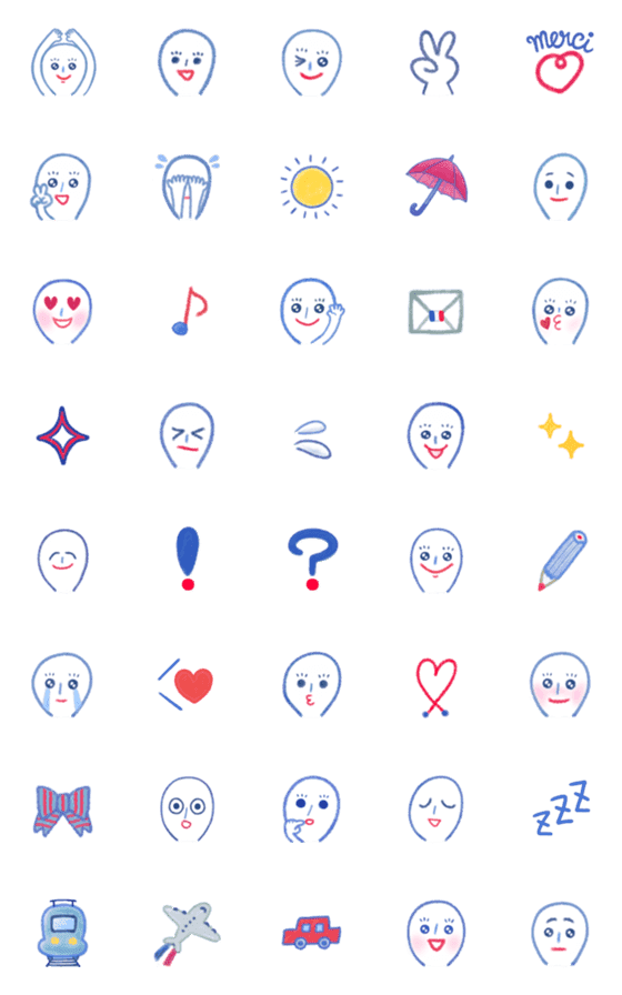 [LINE絵文字]フレンチトリコロール絵文字 11の画像一覧