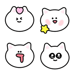 白貓 しろねこ 大人可愛い♥ 絵文字の絵文字メイン画像