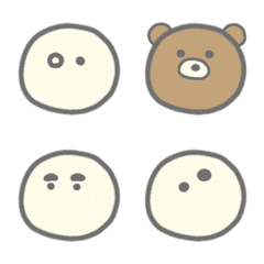 [LINE絵文字] まるい仲間たちの絵文字。の画像