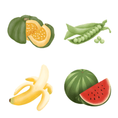 [LINE絵文字] Cute drawings of vegetables and fruitsの画像