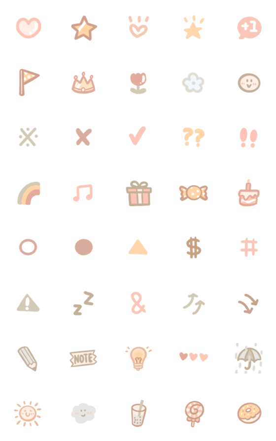 [LINE絵文字]Cute Emoji can use54の画像一覧