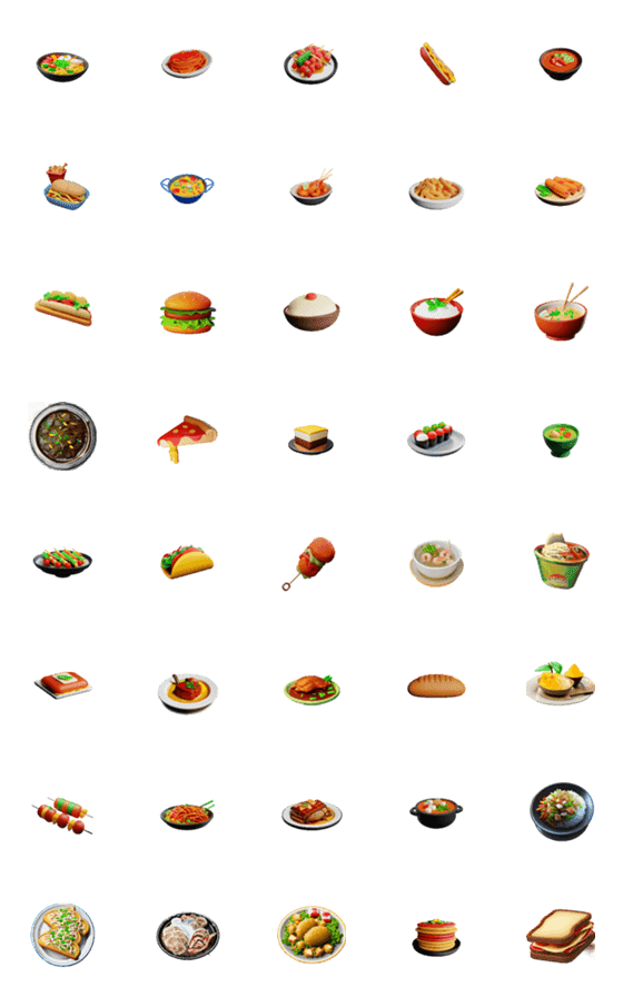 [LINE絵文字]international food cuteの画像一覧