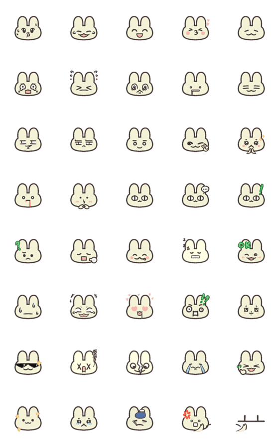 [LINE絵文字]Bunny2 2023 LET'S DRAWの画像一覧