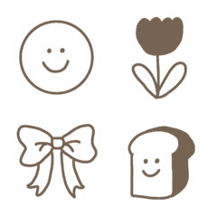 シンプルな毎日使える落書き絵文字26の絵文字メイン画像