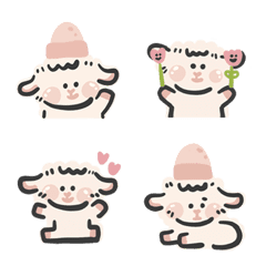 [LINE絵文字] cute little lamb2の画像