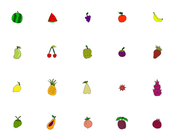 [LINE絵文字]Fruit Drawing！！！！！！！！の画像一覧