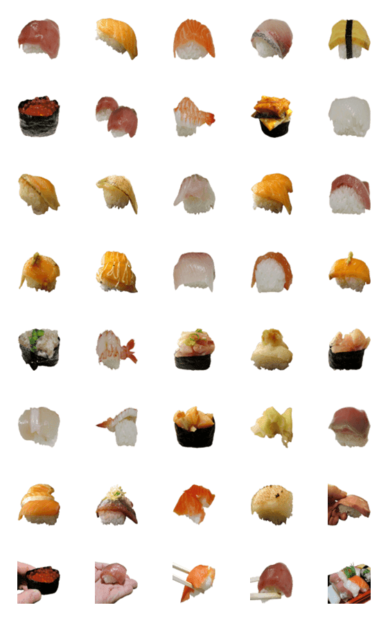 [LINE絵文字]お寿司絵文字2の画像一覧