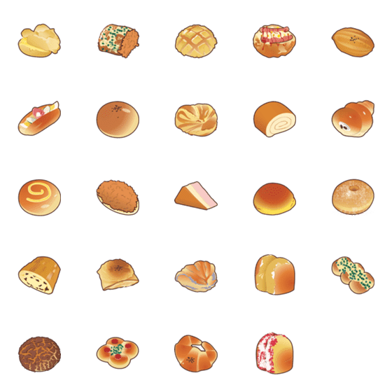 [LINE絵文字]Eat bread！ Delicious Taiwanese breadの画像一覧