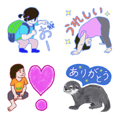 [LINE絵文字] 元気ガールと愉快な仲間たちの画像