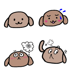 [LINE絵文字] 私のお犬 モッチ絵文字の画像