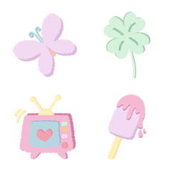 [LINE絵文字] colorful cute emoji :)の画像
