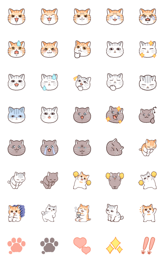 [LINE絵文字]猫のトミー 絵文字の画像一覧